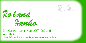 roland hanko business card